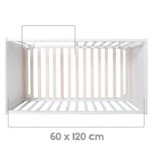 Patut 2 in 1 Roba Babybett 60 x 120 cm - Beistellbett inaltabil, Alb - Img 11