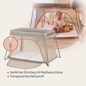 Patut 3-in-1 Lionelo Alice cu saltea, compact, pentru copii de la 0 la 15 kg - Img 5