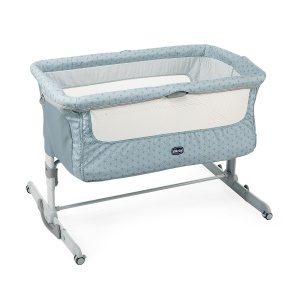 Patut Chicco Next2Me Dream, pentru nou-nascuti, cu saltea, ajustabil, albastru