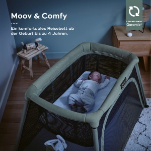 Patut de calatorie Babymoov Moov Comfy 3-in-1, pentru bebelusi si copii, 20kg, culoare verde - Img 2
