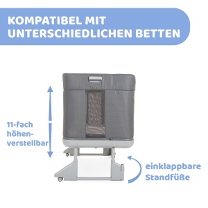 Patut multifunctional Chicco Next2Me Forever, 3 in 1, ajustabil pe inaltime, cu saltea inclusa - Img 9