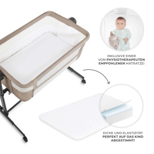 Patut multifunctional Kinderkraft NESTEE UP 2, 2-in-1, cu roti, bej - Img 7
