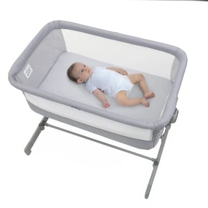 Patut pentru bebelusi Chicco Next2Me Go, ajustabil, gri deschis, cu aerisire - Img 4