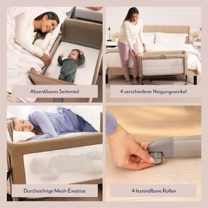Patut pentru bebelusi Graco Sweet2Sleep, 11 inaltimi ajustabile, 4 pozitii de inclinare, cu geanta de transport - Img 3