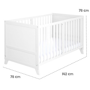 Patut pentru copii Komplettbettset Woodland Buddies, 70 x 140 cm, Alb, cu saltea si lenjerie - Img 9