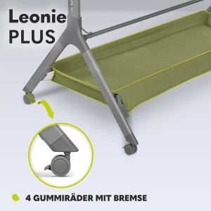 Patut pentru copii Lionelo Leonie Plus 3 in 1, ajustabil, cu roti si cos de depozitare - Img 7