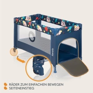 Patut pentru copii Lionelo Stefi, design elegant, 120x60 cm, sigur si portabil - Img 4
