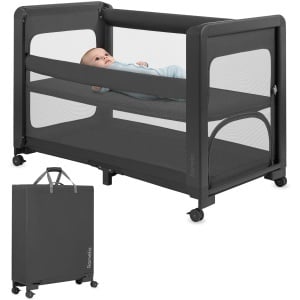 Patut pliabil Lionelo Patty 5-in-1 cu saltea si roti multifunctional ideal de la nastere pana la 15 kg