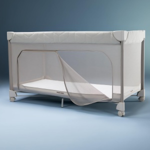 Patut pliabil Maxi-Cosi Merlin, 2-in-1, 120x60 cm, cu saltea CloudCore, Bej - Img 9