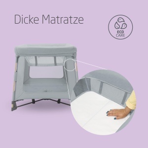 Patut pliabil Maxi-Cosi Swift 3-in-1 Beyond Grey ultralight cu saltea Eco Care - Img 6