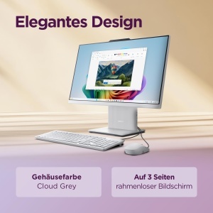 PC All-In-One Lenovo IdeaCentre 23.8 FHD, AMD Ryzen 7, 16GB RAM, 1TB SSD, Gri - Img 5