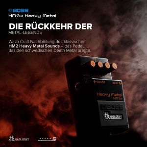 Pedala de Distorsiune BOSS HM-2W, Analogica, Waza Craft, Sunet Heavy Metal - Img 2