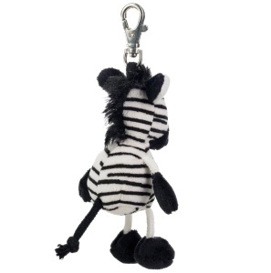 Peluche Zebra Nala - Schaffer 0262 - 12 cm - Negru si Alb, cu Karabiner - Img 5