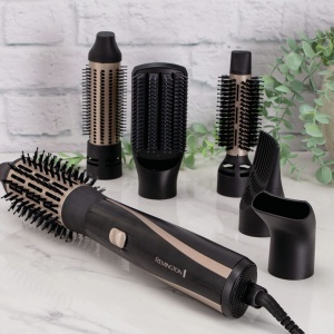 Perie cu aer cald Remington AS7700, 1200W, 6 accesorii pentru volum si bucle - Img 4