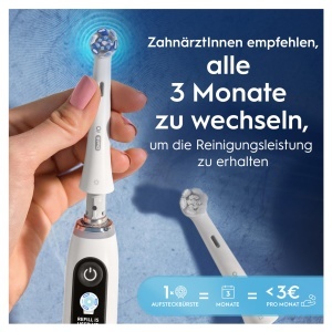 Perie de dinti electrica Oral-B iO, 4 capete, alb, curatare superioara - Img 5