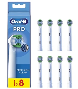 Perie de dinti electrica Oral-B Pro Precision Clean, set 8 bucati, compatibila cu majoritatea periilor