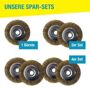 Perie de Fuga GLORIA Stahldraht 4er Set Accesorii pentru MultiBrush si WeedBrush - Img 6