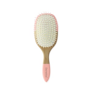 Perie de par Demeliss Beauty din lemn, cu peri nylon dublu
