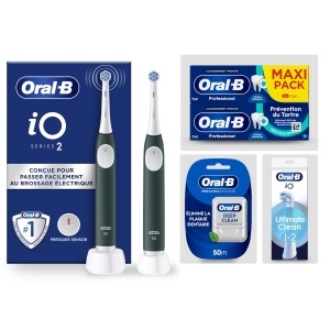Perie electrica de dinti Oral-B iO 2, verde, cu 3 moduri de curatare si senzor de presiune