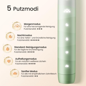 Perie electrica Oclean Flow, 180 zile autonomie, 5 moduri, verde - Img 3