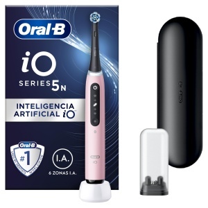 Perie electrica Oral-B iO 5N, roz, cu Bluetooth, 5 moduri de curatare