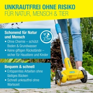 Perie electrica pentru curatarea rosturilor GLORIA WeedBrush, 300W, cu perie din otel - Img 7