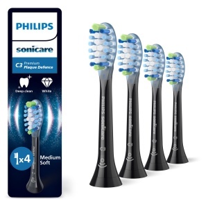 Perie electrica Philips Sonicare C3 Premium Plaque Defense, 4 capete, negru