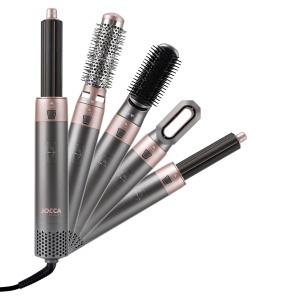 Perie multifunctionala Jocca 5-in-1 800-1000W cu 5 accesorii interschimbabile si 3 trepte de temperatura