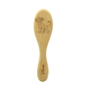 Perie pentru bebelusi Disney Simba din lemn FSC cu peri din porumb, 18x5 cm - Img 1