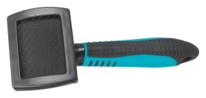Perie pentru blana TRIXIE 24131 - cu perii metalici moi, ergonomica, 7 x 16 cm - Img 2
