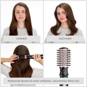Perie rotativa BaByliss AS200E, 1000W, 4 accesorii, negru - Img 5