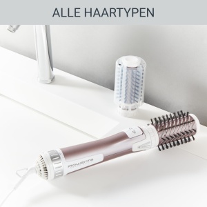 Perie rotativa Rowenta Brush Activ Premium Care CF9540 1000W 2 accesorii alb - Img 5