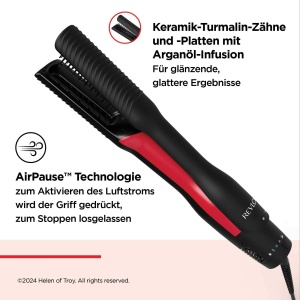 Perie uscator si indreptator de par Revlon One-Step Air Straight RVDR5330E, 2 in 1, Placi ceramice cu turmalina si infuzie de ulei de argan - Img 2
