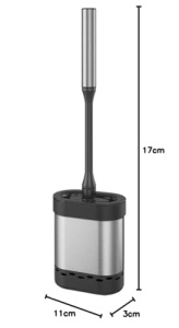 Perie WC Metaltex Cleany 185519000 flexibila INOX compacta - Img 11