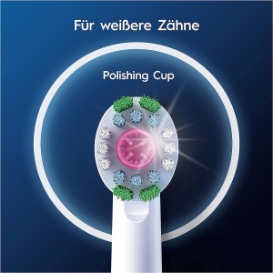 Perii de schimb Oral-B Pro 3DWhite, 12 bucati, alb, cu cupa de polish - Img 6