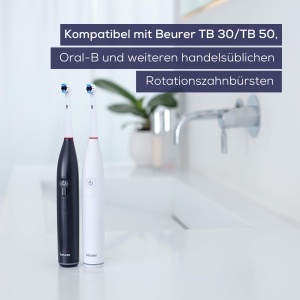Periuta de dinti electrica Beurer TB 3050, set 8 capete, alb, compatibila cu periute rotative - Img 2