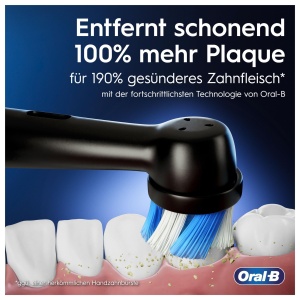 Periuta de dinti electrica Oral-B iO Series 6 Plus Edition, PLUS 3 periute, 5 moduri de periaj pentru ingrijirea dentara, Geanta de calatorie, proiectata de Braun, Negru - Img 4