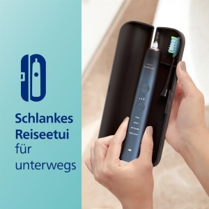 Periuta de dinti electrica Philips Sonicare DiamondClean seria 9000 - periuta de dinti sonica, dinti mai curati si ingrijire orala cu 4 capete de perie C3 Premium Plaque Defense, acvamarin (model HX9911/89) - Img 7