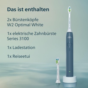 Periuta de dinti electrica Philips Sonicare Series 3000 HX403424, senzor de presiune, 3 intensitati, albastru inchis - Img 9