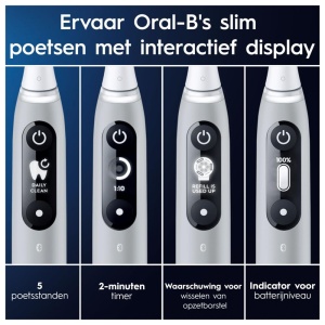 Periuta electrica Oral-B iO 6, cu 2 capete de periere, gri - Img 3