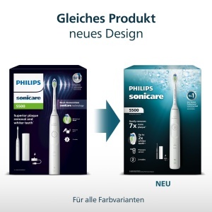 Periuta Electrica Philips Sonicare 5500 HX711901 Alb si Navy 2 Putzmoduri Andruckkontrolle - Img 7
