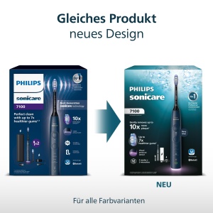 Periuta electrica Philips Sonicare 7100 HX742301, 4 moduri de curatare, 3 intensitati, albastru marin - Img 7
