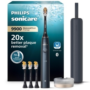 Periuta electrica Philips Sonicare DiamondClean 9900 Prestige, albastra, 5 moduri de curatare, tehnologie SenseIQ