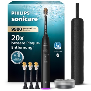 Periuta electrica Philips Sonicare DiamondClean Prestige 9900, neagra, cu tehnologie SenseIQ
