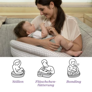 Perna de alaptare Boppy Deluxe, ergonomica, cu husa detasabila, 0 luni - Img 9