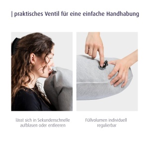 Perna de alaptare reer Mama Air ergonomica gonflabila cu husa detasabila ideala pentru calatorii - Img 4