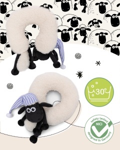 Perna de gat NICI Shaun das Schaf 25x25cm - Perna pufoasa pentru copii - Img 3