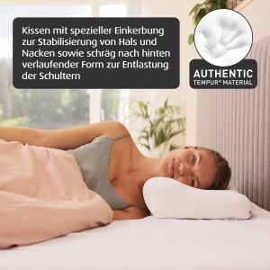 Perna ergonomica TEMPUR ErgoPlus MDV Memory Foam dimensiune L alb - Img 4