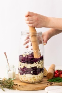 Pestisor din Buchenholz Kilner pentru fermentare, 24.5 cm, natural - Img 3