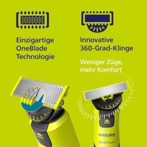 Philips OneBlade 360 Face & Body cu conexiune la aplicatie - Aparat de tuns barba electric, aparat de ras si ingrijire corporala cu tehnologie 360, accesoriu reglabil de tuns 5 in 1, 1x kit de corp, QP4631/30 - Img 5